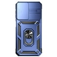 thumbnail image 6 of Armor Case for Samsung Galaxy S24 FE with Camera Lens Sliding Cover & Ring Stand & Support Magnetic Car Mount, Military Grade Shockproof Heavy Duty Protective Case for Galaxy S24 FE, Blue, 6 of 9