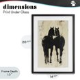 thumbnail image 4 of Stupell Industries Farmhouse Twin Horses Facing Away Black Framed Print Under Glass, 14 x 20, by Petals Prints Design, 4 of 8