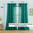 thumbnail image 2 of THD Basics 2 Piece Semi Sheer Voile Window Curtain Drapes Grommet Top Panels for Bedroom, Living Room & Kids Room - Set of 2 panels, 2 of 3