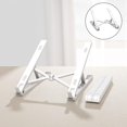 thumbnail image 1 of Soporte para Computadora Portátil de Aleación de Aluminio Base de Soporte Vertical Soporte de Escritorio Ergonómico Liviano Portátil para Viajes blanco shamjiam  Soporte para portátil plegable, 1 of 9