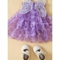 thumbnail image 6 of Suealasg Baby Girls Romper Dress Sleeveless Flower Butterfly Tulle A-line Dress 6M 12M 18M 24M Infant Newborn Girls Summer Photo Shoot Birthday Party Clothes, 6 of 9