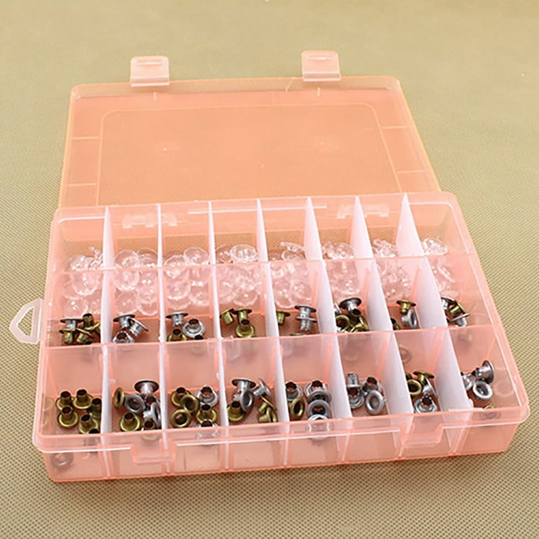 24 Compartments Plastic Box Case Jewelry Bead Storage Container Craft  Organizer