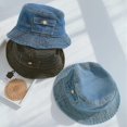 thumbnail image 2 of CoCopeaunts Baby Bucket Hat Solid Cowboy Pocket Child Fisherman Hat Summer Sunscreen Boys Girl Outdoor Shade Cute Bucket Cap, 2 of 8