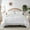 White, variant on 100% Cotton Ruffled Comforter Queen Size,Boho Ruffle Bedding 3-Piece, Ultra Soft Farmhouse Comforter & Pillow Shams, Elegant French Country Chic Style for All Seasons Home Decor