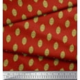 thumbnail image 3 of Soimoi Red Poly Georgette Fabric Dot & Hanging Lamps Home Decor Print Fabric by the Yard 52 Inch Wide, 3 of 3