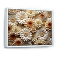 thumbnail image 2 of Designart "Collage Of Vibrant White Zinnias" Zinnias Floater Framed Wall Decor, 2 of 5