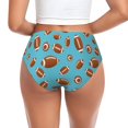 thumbnail image 3 of Womens Underwear American football blue cute Cuteness No Show Seamless Underwear for Women, Soft Stretch Women's Panties, Hipster Ladies Panties Bikini Underwear Briefs, 3 of 6