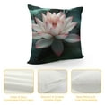 thumbnail image 4 of GOSMITH  Throw Pillow Cover Lotus Flowers Watercolor Summer Floral Blossom Botanical Green Leaves Plant Garden Decor Lumbar Pillow Case Cushion for Sofa Couch Bed, 4 of 5