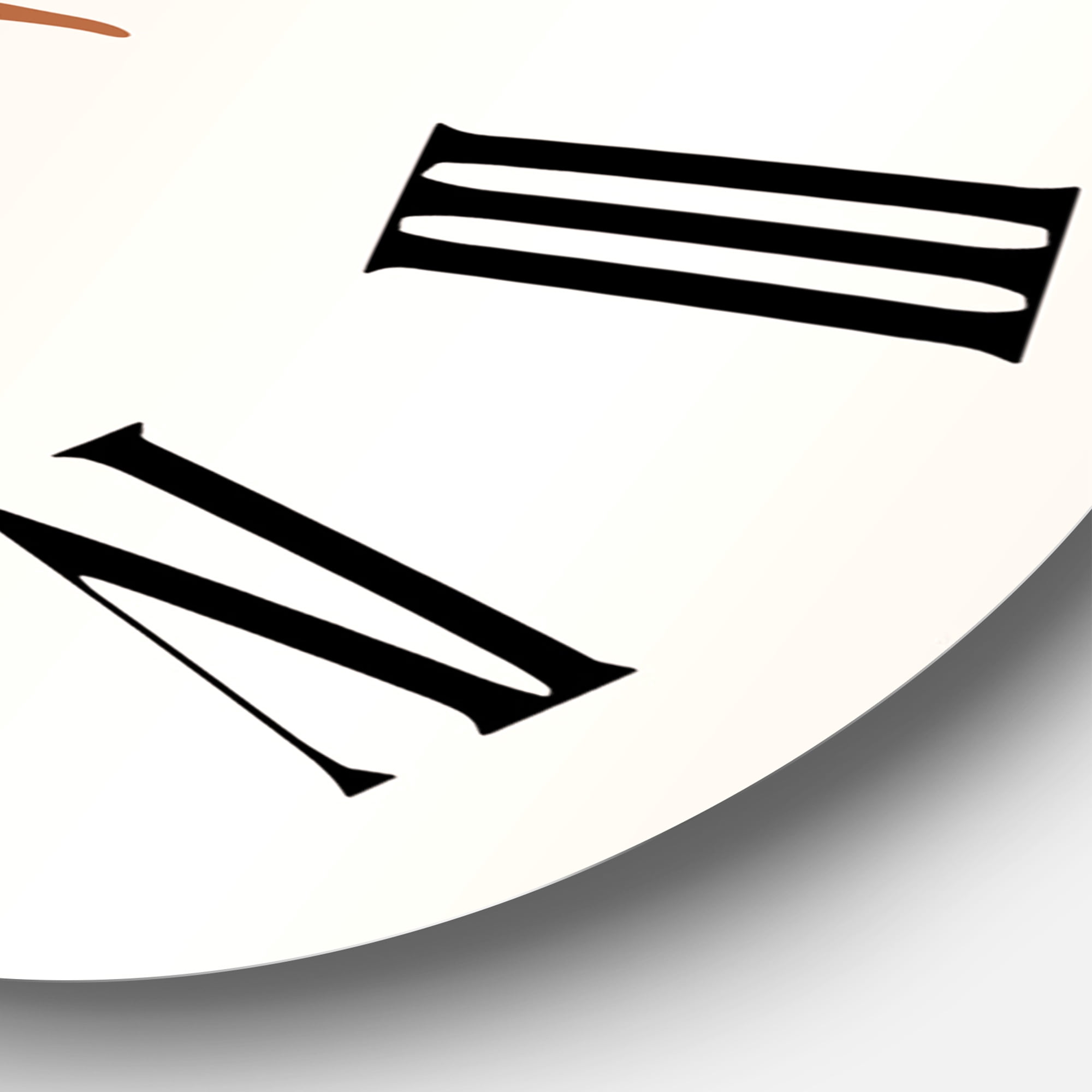 Designart 'Moon & Sun Shapes In Retro Terracotta Tones Ii' Modern Wall Clock