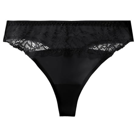 Annhoo G-String Thongs for Women Lace up High Waist Bikinis Briefs Ladies Traceless No Show Underwear