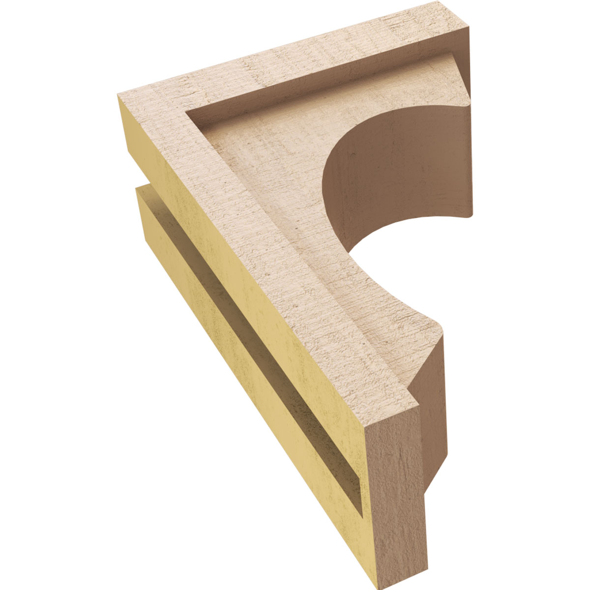 4"W x 8"D x 12"H Classic Emerson Rough Cedar Woodgrain TimberThane Corbel, Primed Tan