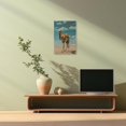 thumbnail image 4 of ZHONGYUTONG Camel Canvas Wall Art Desert Animal Pictures Wildlife Painting Country Farm Poster for Kitchen Living Room Decor Framed (20.00" x 30.00"), 4 of 5