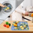 thumbnail image 3 of Yayeee Dish Drying Mat for Kitchen Counter 16" x 18" Microfiber Super Absorbent Coffee Decorative Pad, Green Lemon Plaid, 3 of 9