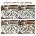 thumbnail image 7 of ODIKA 2'x3' Washable Throw Rug Abstract Interlocking Bands Minimalist Contemporary Pinstripe Striped Flowing for Hallway, Study Room, Non-Slip Low Profile, Flatwoven, 7 of 7