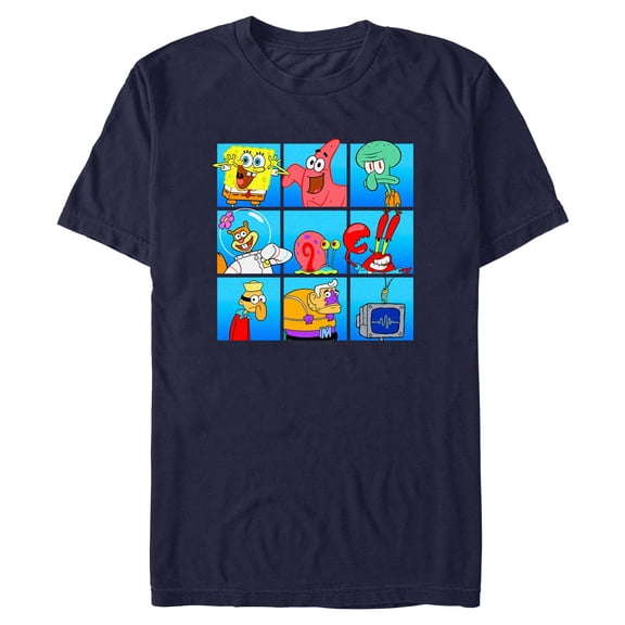 Mens SpongeBob SquarePants Bikini Bunch Episode Shot Collage T Shirt