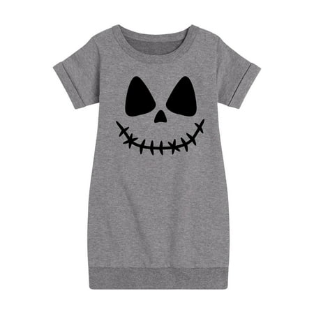 

Instant Message - Jack O Face - Toddler And Youth Girls Fleece Dress