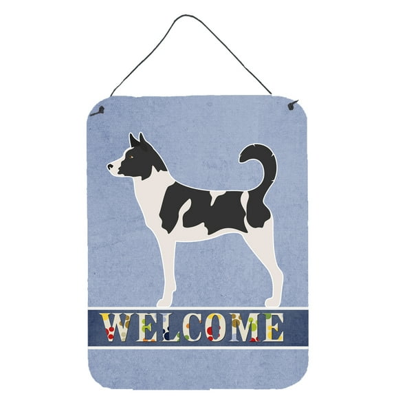 Canaan Dog Welcome Wall or Door Hanging Prints Blue