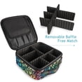 thumbnail image 4 of FORMRS Travel Makeup Bag Large Capacity Train Case Cosmetic Organizer with Adjustable Dividers, Colorful Dragon Scales Pattern, 4 of 8