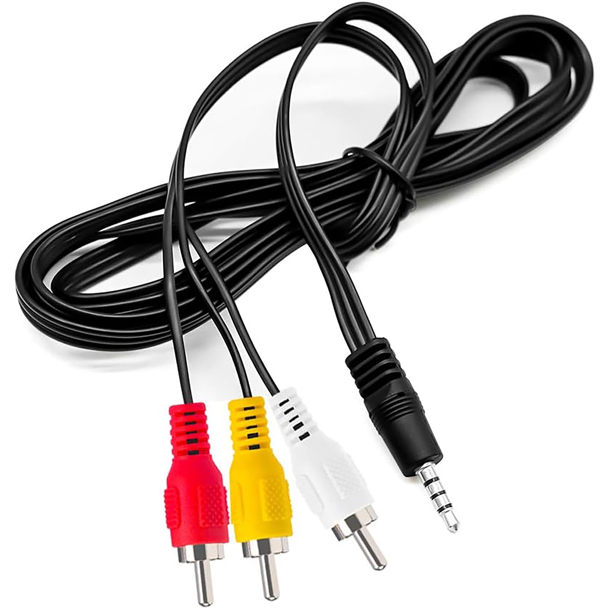 GJX 10Ft 3.5Mm Trrs To 3 Rca Stereo Audio Video Aux Cable, Camcorder Av Video Output Cable 1/8" To 3 Rca Cord