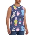 thumbnail image 2 of Haiem Men's Cartoon Rabbit Print Tank Tops Summer Sleeveless Cut Off Workout T-Shirts Fitness Vest Athletic Undershirts-3X-Large, 2 of 8