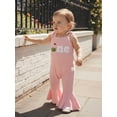 thumbnail image 4 of BemeyourBBs Infant Baby Girls First Birthday Golf Outfit One Years Old Romper Spring Summer Clothes Tie-up Spaghetti Straps Embroidery Letters Jumpsuit, 4 of 9