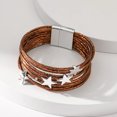 thumbnail image 5 of YYKihy Girl Leather Cuff Bracelet Set Multilayer Wrap Bracelet Star Bracelet Clasp Bracelet For Women, 5 of 7
