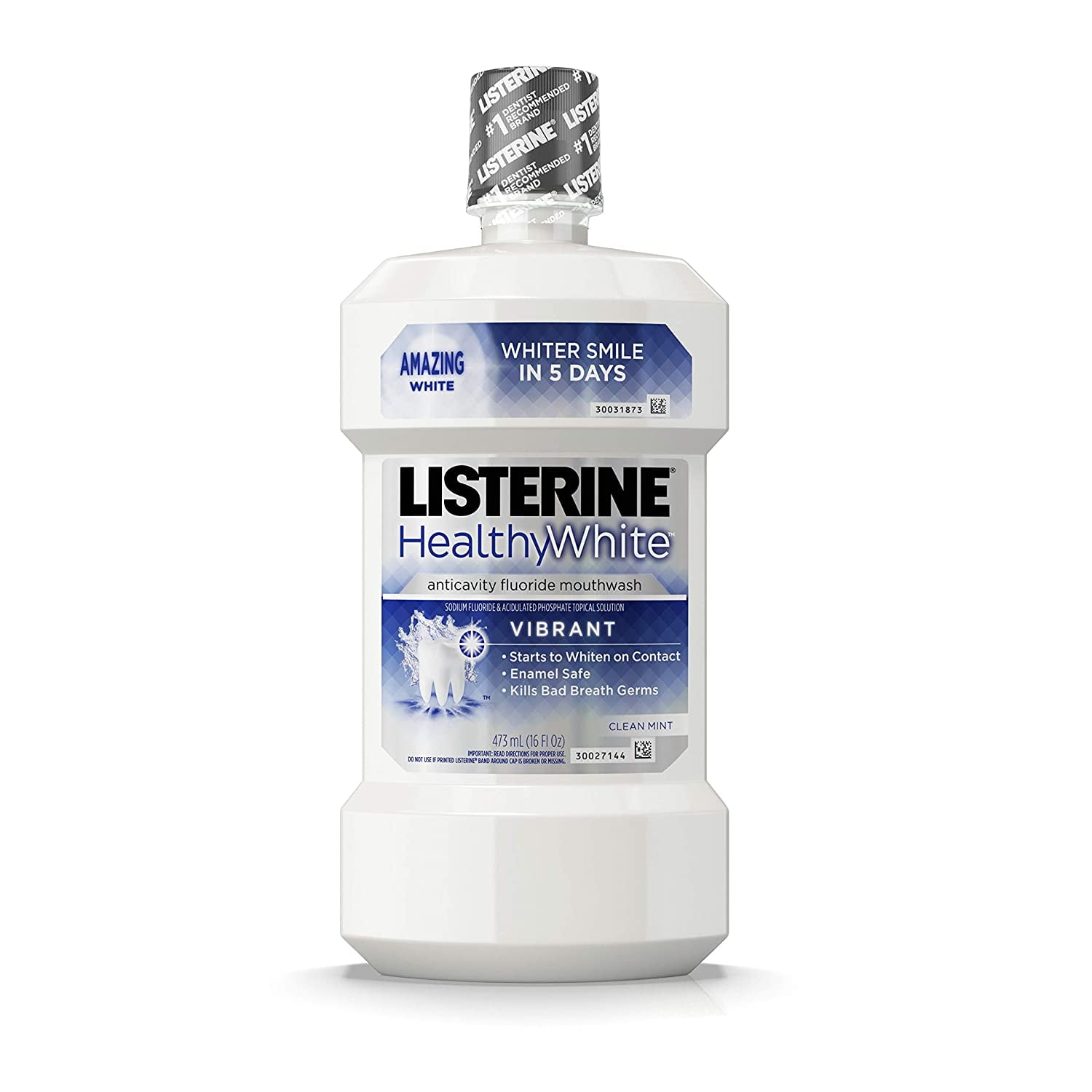 Listerine Healthy White Vibrant Multi-Action Fluoride Mouth Rinse