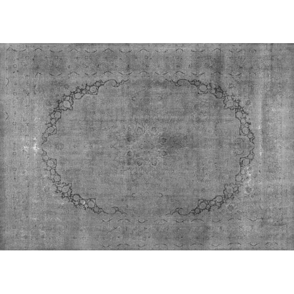 Ahgly Company Indoor Rectangle Abstract Gray Contemporary Area Rugs, 2' x 5'