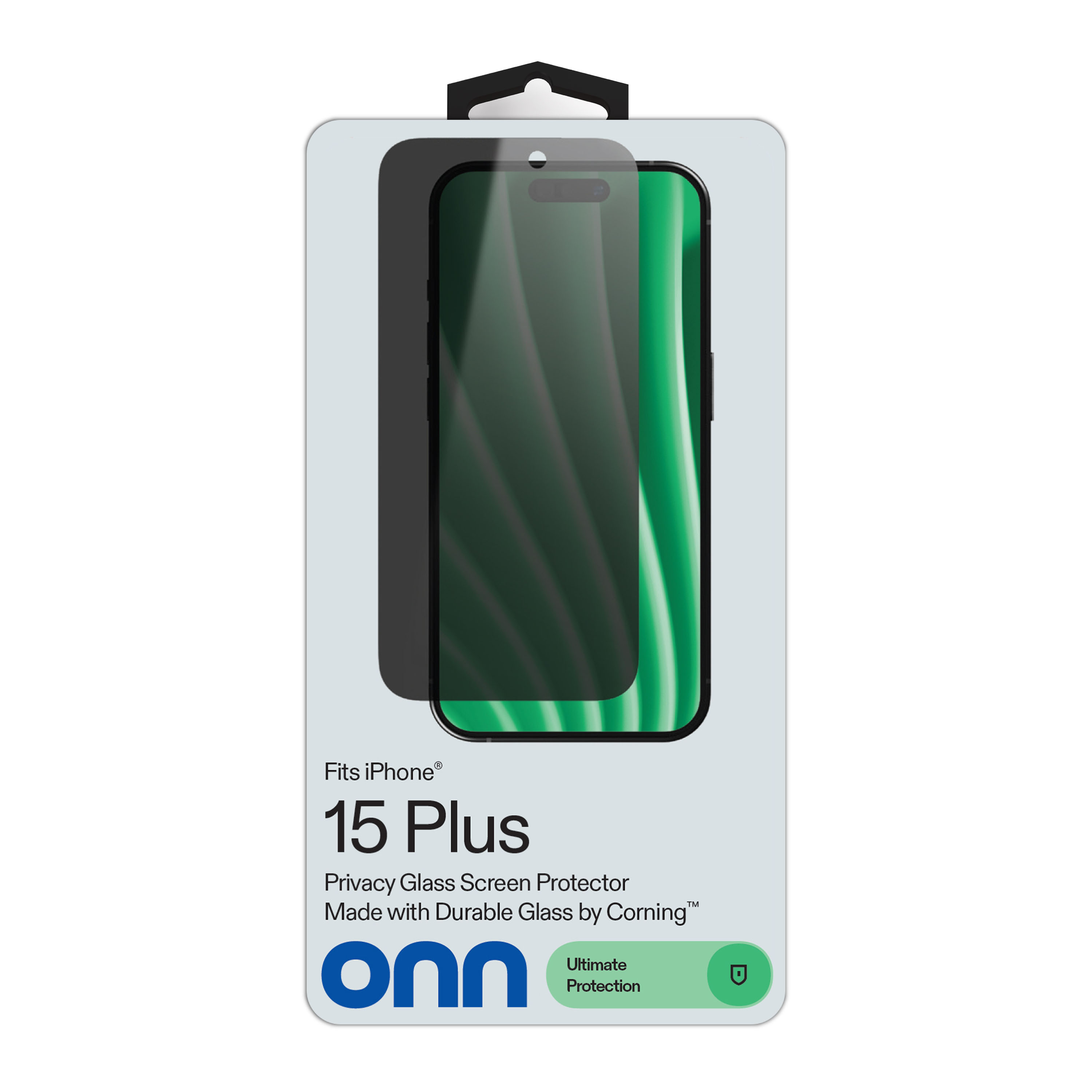 onn Privacy Glass Screen Protector for iPhone 15 Plus photo 2