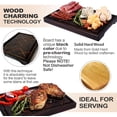 thumbnail image 3 of Wooden Steak Board – Steak Cutting Board & BBQ Serving Platter – Solid Wood Charcuterie Board & Meat Serving Plate (Medium), 3 of 3