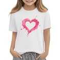 thumbnail image 6 of Plebaso Boys Girls Valentine's Day T-Shirts Graphic Cute Tee Casual Short Sleeve Crewneck Summer Tops, 6 of 7