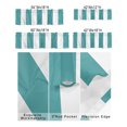 thumbnail image 3 of Kitchen Cafe Valance Curtain for Small Windows,Summer Sea Aqua and White Stripe Rod Pocket Short Valances Rustic Striped Texture Window Treatment Panel for Living Room/Bedroom/Bathroom,42x18in, 3 of 9