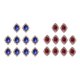 thumbnail image 1 of 20 botones planos para manualidades de boda, joyería, decoración de ropa y tarjetas. Azul oscuro, 1 of 9