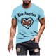 thumbnail image 3 of Tops para hombre, blusas y camisas de manga corta con cuello redondo para hombre, jersey informal con cuello redondo estampado para hombre, pantalones cortos deportivos para fitness, blusa de poliéste, 3 of 5
