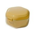 thumbnail image 2 of BELOVING Denture Case Clear Slim Aligner Case Denture Holder for Retainer Mouth Guard Yellow, 2 of 10