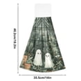 thumbnail image 6 of Yayeee Kitchen Hanging Hand Towels Set of 2 with Loop Bathroom Absorbent Tie Towel, Cute Ghosts Playing, 6 of 7