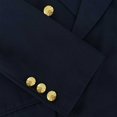 thumbnail image 3 of LEKWK Suits for Men Gold Buttons Double Breasted 2 Piece Suit Classic Slim Fit Navy Blazer with Dress Pants Elegant Formal Tuxedo Suits Wedding Prom Business Outfits, 3 of 5