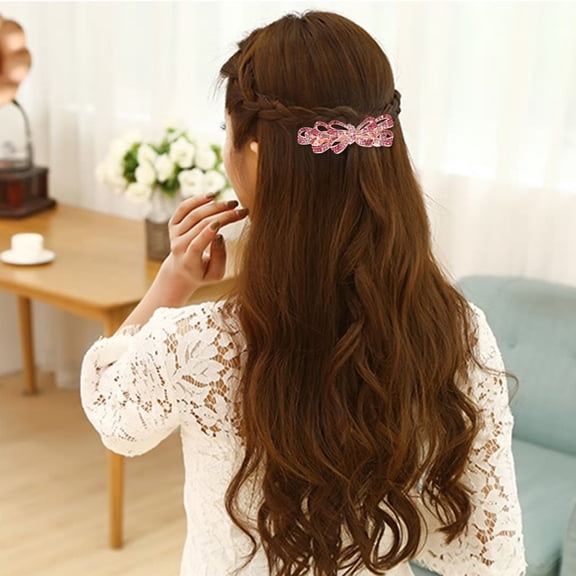 LOLIPPYY Hair Barrettes Girls Elegant Rhinestone Hair Clips 1Set