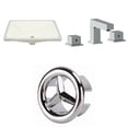 thumbnail image 1 of American Imaginations 18.25-in. W CUPC Rectangle Bathroom Undermount Sink Set In Biscuit - Chrome Hardware AI-26821, 1 of 9