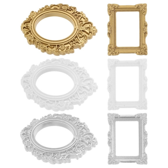 6 Pcs Photo Frame DIY Materials Mini House Decoration