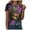 Purple, variant on Rotm Womens Blouses Casual Womens Fancy Blouse Carnival T-shirts Mask Print Tunic Theme Party Round Collar Tee Green,2XL