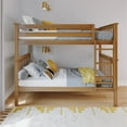 thumbnail image 2 of Max & Lily Twin over Twin Bunk Bed for Kids, Solid Wood Bunk Beds with Ladder, Pecan, 2 of 13