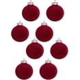 thumbnail image 1 of Bolas de Navidad de terciopelo, adornos para árbol de Navidad, adornos colgantes navideños flocados decorativos, bolas de plástico, decoración para árbol hecha a mano para fiesta de aniversario de bod, 1 of 7
