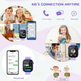 thumbnail image 3 of TOPCHANCES 4G Smart Watch for Boys Girls, 1.83in Touch Screen Kids Smartwatch with Games, Two-way Voice Calls, SOS Call, SMS function (Purple), 3 of 7