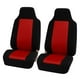 thumbnail image 4 of Juego completo de 2 fundas para asientos de coche con respaldo alto y cinturón de seguridad integrado (rojo y negro), 4 of 12