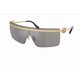 thumbnail image 1 of Miu Miu SMU 50ZS Pale Gold/Light Grey Silver Mirrored (ZVN-1I2) Sunglasses, 1 of 6
