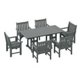 thumbnail image 2 of WestinTrends Malibu 7-Piece HDPE Outdoor Dining Patio Table and Chairs Set, Gray, 2 of 14