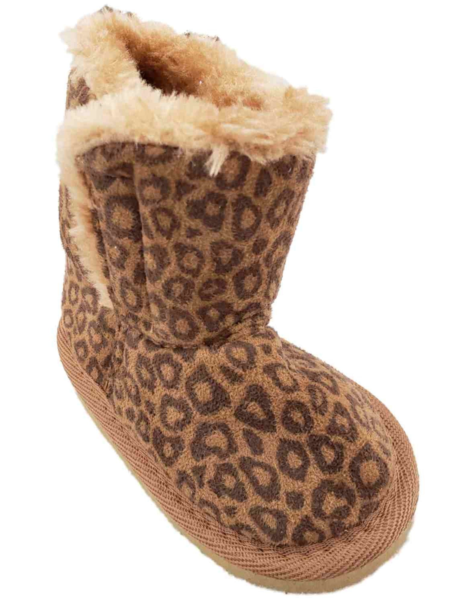 girls leopard print boots