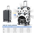 thumbnail image 6 of Kdxio Black Head Woman with Panda Hair Pattern Luggage Cover for Travel,Elastic and Durable,Fits 18-32 Inch,Anti-Scratch Suitcase Protector, 6 of 9