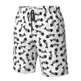 thumbnail image 4 of Sikiie Shorts de Plage pour Hommes à Imprimé Os de Poisson, Shorts à Séchage Rapide Haute Élasticité - avec Cordon et Poches Antidérapantes, Adaptés pour la Plage, le Sport, les Vacances-TG, 4 of 6